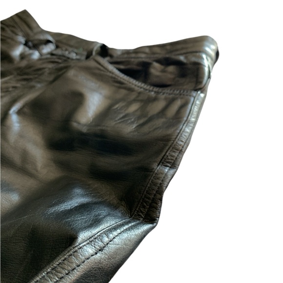 DANIER Black Leather Pants - Picture 5 of 6
